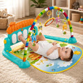 3-in-1 Baby Kick and Play Piano Gym Mat – Musical Activity Center with Hanging Rattles & Sensory Toys for Infants 0–36 Months